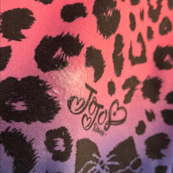 Gradient Navy and Coral Patterned Leggings with Tapered Design - Picture 6 of 11